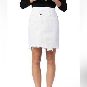 Sam Edelman The Riley Asymmetric Raw Hem Denim Skirt Women's Size 8 / 29 NWT